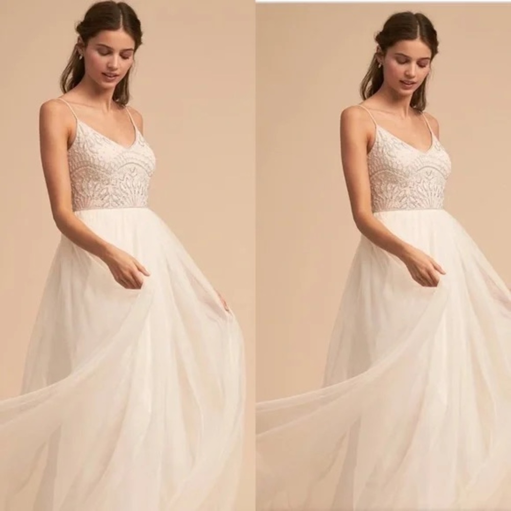 Adrianna Papell by BHLDN Adrianna Papell Violetta Wedding Dress white/cream